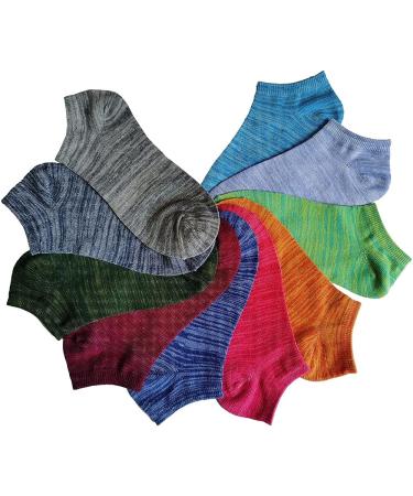 Tipi Toe Women's 20-Pack Colorful Patterned Low Cut Socks 9-11 - Bare Space Dye - Buy Online on SooperMarket.com