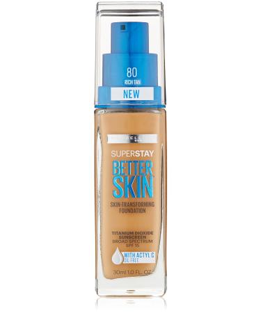 Maybelline New York Superstay Better Skin Foundation  Riche Tan  1 Fluid Ounce Riche Tan 1 Fl Oz (Pack of 1)
