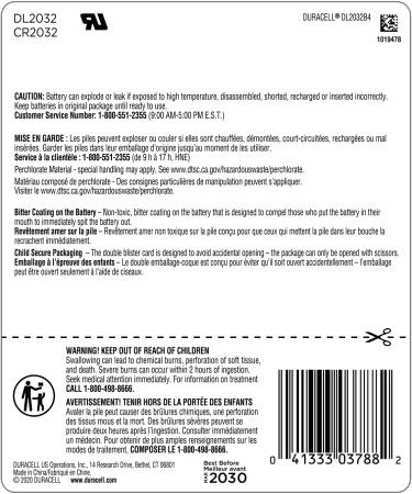 Duracell 2032 battery CR2032 3v Lithium Coin Battery 4 Count (pack of 1). Bitter Coating Helps Discourage Swallowing Child-secure Packaging. Ideal for Key Fobs Remotes and More. Lithium Batteries - Buy Online on SooperMarket.com