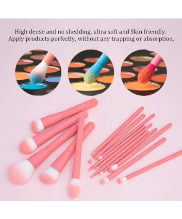 TEXAMO Professional Makeup Brush Set - 15Pcs Pink | Powder, Contour, Blush, Eyeshadow, Eyebrow, Eyeliner, Lip Brushes for Highlighting, Blending, Foundation - Ideal for Beauty Enthusiasts - Buy Online on SooperMarket.com