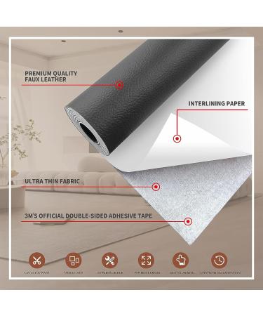 ALLANSING Leather Repair Tape Patch - Self Adhesive Vinyl Repair Tape for Furniture Couch Upholstery - Black 3.5x65 Inch - Buy Online on SooperMarket.com