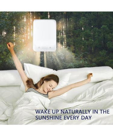 Large Light Therapy lamp Bright White 10000 lux 12 in High Illumination Wake-up Light Alarm Multiple Sets of White Noise - Buy Online on SooperMarket.com