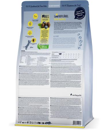 Happy Cat 70569 Culinary Adult Land Poultry - Premium Dry Cat Food for Adults - 1.3 kg (1 Pack) - Ideal for Healthy Cats & Hangover Relief - Buy Online on SooperMarket.com