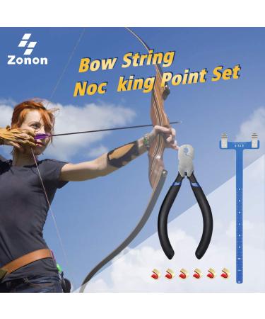 Zonon Bow String Nocking Points Pliers Kit - Archery T-Shape Bow Square Ruler & Buckle Pliers Set for Recurve Bow Turning - Dark Blue - Buy Online on SooperMarket.com