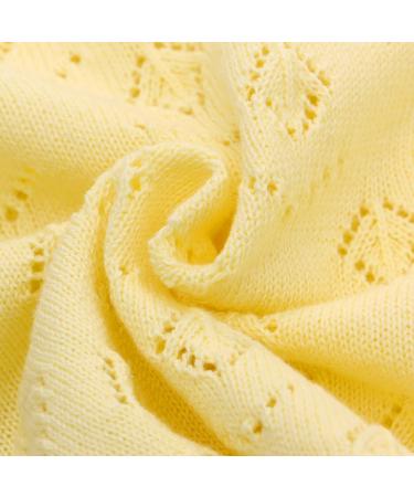 Famuka Baby Cardigan Jacket 12 Months Yellow | Soft Knitted Sweater for Boys & Girls - Buy Online on SooperMarket.com