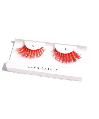 Kara Beauty Red Colored Fabulashes - 3D Faux Mink Synthetic Strip Lashes for International Shipping - Buy Online on SooperMarket.com