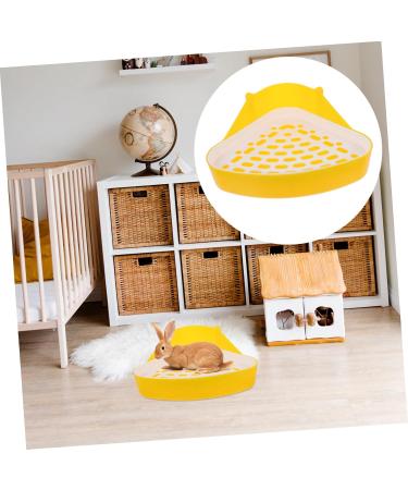 ORFOFE Box Pet Potty Urinal Rabbit Toilet Bedding for Rabbits Pet Pee Bedding for Guinea Pigs White Abs 24.5X18.5cm White - Buy Online on SooperMarket.com