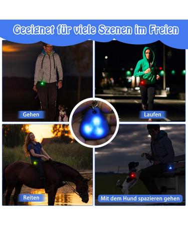 5-Piece Silicone Dog LED Light Keychain | Waterproof Security Pet Lights for Dogs & Cats 3 Flashing Modes - Buy Online on SooperMarket.com