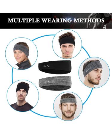 Premium Anti-Slip Sports Headbands for Men & Women - 2 Pack Sweatbands for Jogging Running Hiking & Cycling - Buy Online on SooperMarket.com