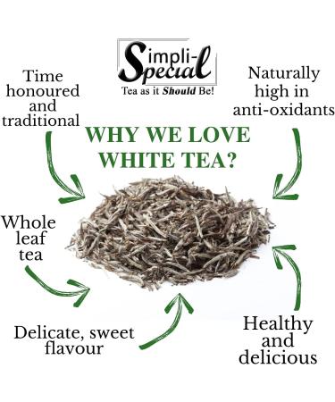 Pai Mu Tan White Loose Leaf Tea by Simpli-Special - 50g Resealable Pouch for Hot or Iced Tea - Buy Online on SooperMarket.com