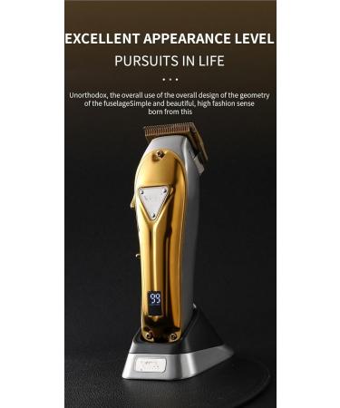 MAYIT Gold Hair Clippers for Men - High Power Electric Salon Clipper with Digital Display & Base Charging - Buy Online on SooperMarket.com