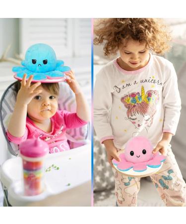 FASTEXX Octopus Reversible Plushies - Double-Sided Flip Mood Octopus Plush - Sweet Gift for Kids, Friends & Family - Pink/Blue - Buy Online on SooperMarket.com