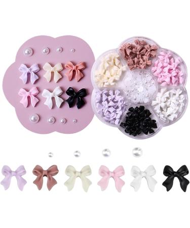 Nail Tips 1 Box Bow Nail Charms with 7 Grids Nail Art Charms Colorful Nail Charms and Gems Decorative Bow Charms Diverse Styles Bow Charms for Nails Art DIY Manicure Craft Decoration - Buy Online on SooperMarket.com