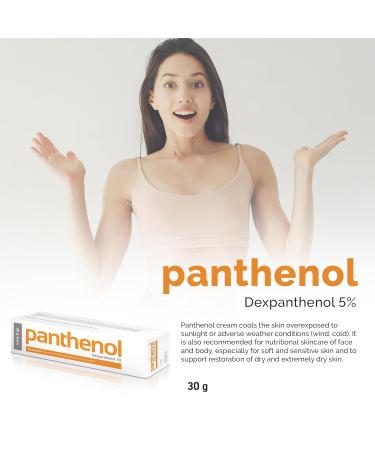 Panthenol Cream - Nourishing Skincare for Sun-Exposed & Sensitive Skin | 30g Moisturizer for Dry Skin Relief - Buy Online on SooperMarket.com