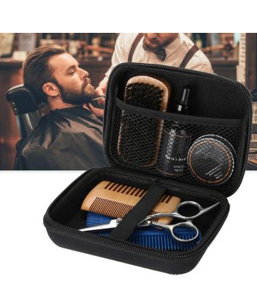 7Pcs Beard Nursing Set - Mustache Hair Care Tool for Men, Includes Oil, Brush, Comb, Scissor - Ideal for Hair and Beard - Buy Online on SooperMarket.com