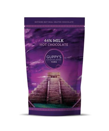 Guppy's Chocolates York | Hot Chocolate Flakes | Luxury 44% Milk Hot Chocolate | Real Grated Drinking Chocolate | 245g Resealable Pouch Equal To 7 Sachets | Works With Velvetiser (Milk Chocolate)