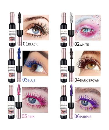SWETIYOU 6-Piece Colored Mascara Set - Wine-Bottle Colors, Waterproof & Long-Lasting for Charming Eye Makeup - Buy Online on SooperMarket.com