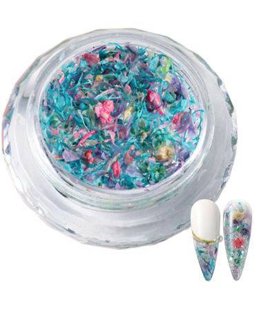 1Box 3D Dried Flower Nails Art Nail Accessories Elegant Nails Art Adornments Decoration Perfect For Nail Decoration Mixed Flowers For Nails Art S053B