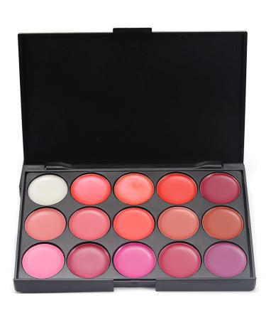 FantasyDay Pro Matte 15 Colors Lip Gloss Palette | Non-Sticky Lipgloss Makeup Kit for Flawless Contouring - Shop Internationally - Buy Online on SooperMarket.com