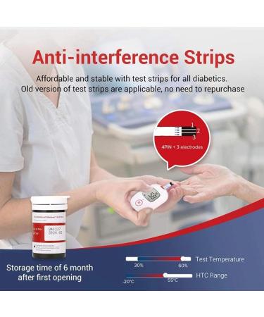 High-Precision Blood Sugar Measuring Device Set - 50 Test Strips & Lanzetten Easy to Use Ideal for Pregnant Women Fast & Portable - International Shipping Available - Buy Online on SooperMarket.com