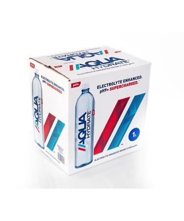 AQUAhydrate Electrolyte Enhanced Water pH9+ 33.8 fl oz - Pack of 12 - Buy Online on SooperMarket.com
