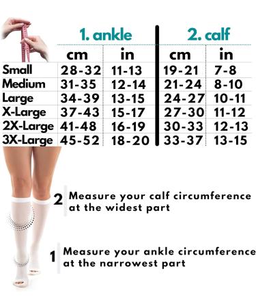 Knee High Compression Stockings 15-20 mmHg - XL Size | Best Medium Level Support for Travel & Everyday Wear - Buy Online on SooperMarket.com