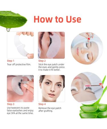 80 Pairs Under Eye Patches with Eyelash Brush & Tweezers - Lint Free Beauty Mask Tool for Eyelash Extensions - Buy Online on SooperMarket.com