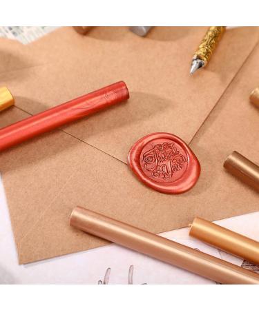 26 Pieces Glue Gun Sealing Wax Sticks for Wax Seal Stamp and Letter Retro Vintage Seal Glue Gun Sealing Wax Great for Wedding Invitations Cards Envelopes Wine Gift Wrapping (Metal Colors) - Buy Online on SooperMarket.com
