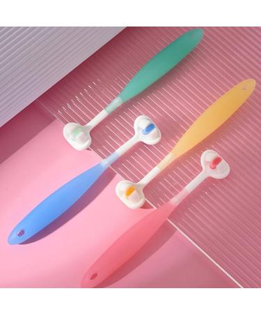 3D Three-Sided Toothbrush for Children - Soft Hair Tongue Scraper Perfect for School & Outdoor Activities - Buy Online on SooperMarket.com