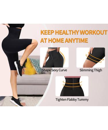 SDKSEOM Women's High Waisted Sauna Sweat Pants - Slimming Hot Thermo Workout Leggings in Blue | Large-X-Large - Buy Online on SooperMarket.com