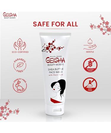 Geisha Kojic Acid Face Wash - 4.4 Fl oz / 118ml 0 Dark Spot Uneven Skin Tone Hyperpigmentation with Shea Butter and Coconut Oil - Buy Online on SooperMarket.com