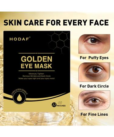 24k Gold Eye Mask - Collagen Under Eye Patches 24k Gold Eye Patches For Puffy Eyes And Dark Circles Effectively Improving Eye Bags Fine Lines And Wrinkles - 24k Gold Eye Masks Skincare(12Pair) - Buy Online on SooperMarket.com