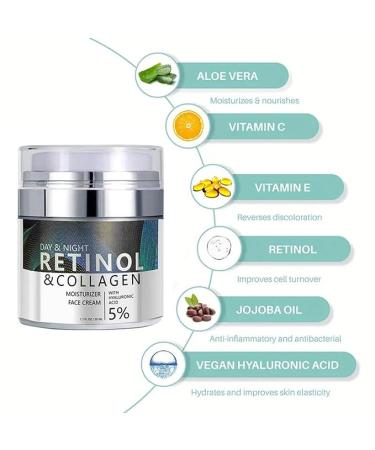 Pure Retinol Cream Wrinkle Cream Retinol Cream For Face Anti Aging Moisturizer With Hyaluronic Acid & Collagen Retinol Face Moisturizer For Firm Skin Anti-Aging & Fade Wrinkles 50 ml - Buy Online on SooperMarket.com