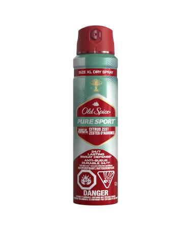 Old Spice Men's Antiperspirant & Deodorant Invisible Dry Spray Pure Sport Plus 122g Pure Sport 122g