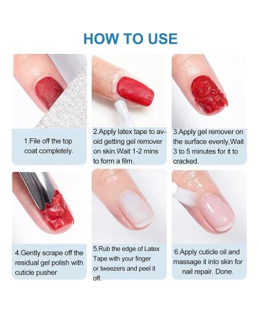LOUINSTIC Nail Polish Remover Gel - 3-5 Minute Removal with Latex Tape | No Foils Needed - Buy Online on SooperMarket.com