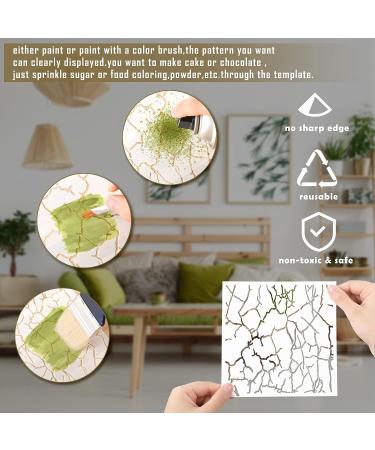 10 Pcs Rustic Style Wall Texture Stencils - Reusable DIY Stencils for Painting Crackle Marble Backgrounds on Wood, Canvas, Paper, and Floor Tiles - 6 x 6 Inch - Buy Online on SooperMarket.com
