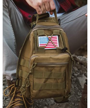 JupiterGear Tactical Military Sling Backpack - Khaki | Adjustable Strap | Outdoor Daypack Backpack - Buy Online on SooperMarket.com