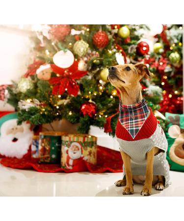 Lionheart Glory Dog Haller Cotton Christmas Scarf | Washable Adjustable Neckerchief for Large Dogs | Checkered Plaid Pet Accessory - Buy Online on SooperMarket.com