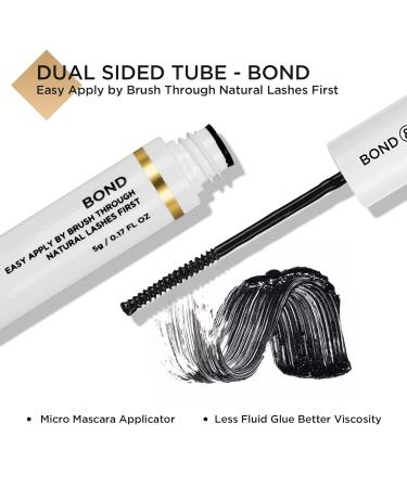 Lash Bond and Seal Cluster Lash Glue + 144 Pcs DIY Cluster Eyelash Extensions | Strong, Gentle, Comfortable Adhesive for All Day Wear - Buy Online on SooperMarket.com