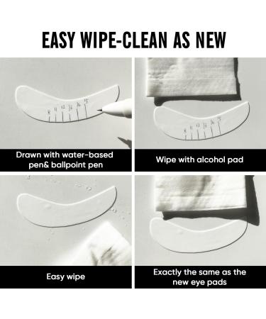 PERMANIA Lash Pads Eyelash Pads for Lash Extensions Eyelash Pads for Lash Lift Reusable Lash Pads Silicone Material for a Skin-Friendly Fit Cruelty-Free (White) - Buy Online on SooperMarket.com