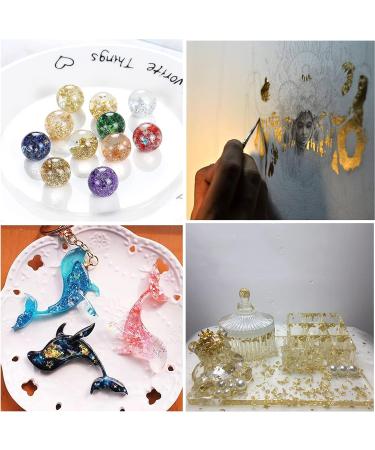 Gold Foil Flakes for Resin - 8 Bottle Set | Gilding Flakes for Nails, Crafts, Painting, Art, Slime - Gold, Silver, Copper, Red, Blue, Purple, Green, Peach - Buy Online on SooperMarket.com