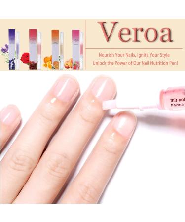 Veroa 4Pcs Cuticle Oil Pen for Cuticle Care Mixed Flavors Natural Ingredients Nail Oil Pen With Soft Brush Prevent Dry Cracking and Hangnails Cuticle Oil for Nails Vegan 2ml/4pcs - Buy Online on SooperMarket.com