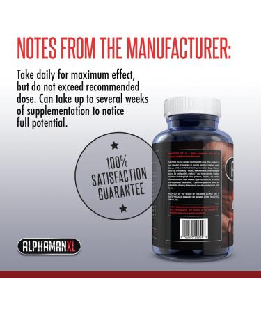 AlphaMAN XL Male Pills | - Enlargement Booster Increases Energy  Mood & Endurance | Best Performance Supplement for Men - 1 Month Supply  60 Capsules - Buy Online on SooperMarket.com