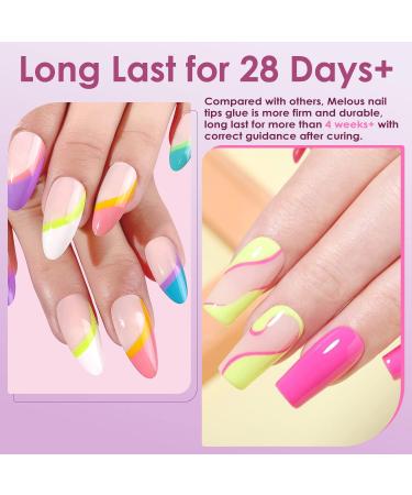 Nail Tips Glue Gel Pcs Melous Solid Gel Nail Glue for Acrylic Nail Tips Press on Nails Long Lasting U V Glue Gel for Nail Extension A0-2 Pcs Nail Tip Glue - Buy Online on SooperMarket.com