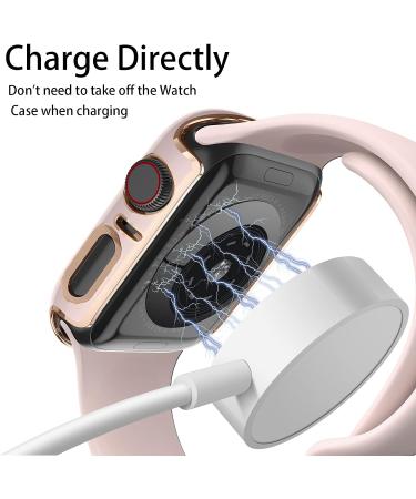 Lovrug 2 Pack Apple Watch Case 40mm SE/Series 6/5/4 - Tempered Glass Screen Protector - Ultra-Thin Bumper - Full Coverage iWatch Cover (Pink/Black) - Buy Online on SooperMarket.com