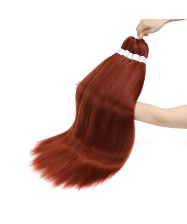 Buy Xusuperb 30 Pre Stretched Braiding Hair - Ginger Color 350# | Soft Yaki Braids Extensions (6 Packs) - International Shipping Available - Buy Online on SooperMarket.com