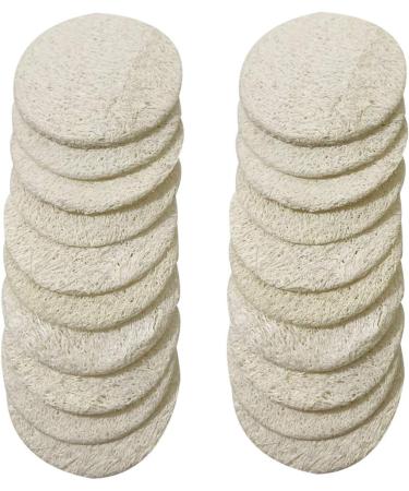 Natural 2.36 Round Facial Loofah Pads - Pack of 20 | Exfoliating Skin Scrub - Buy Online on SooperMarket.com