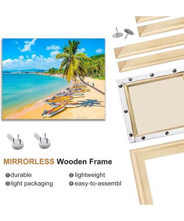 EVNEED 16x20 Inch DIY Canvas Stretcher Bars Kit for Oil Paintings - Easy Assembly Gallery Wrap Frame for Prints and Paintings - Buy Online on SooperMarket.com