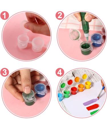 150 Strips 900 Pots Empty Paint Strips Paint Cup Pots Mini Strips Clear Plastic Storage Containers with Lids Art Painting Craft Supplies for Classrooms Schools Paintings Art Festivals (3 ml) - Buy Online on SooperMarket.com