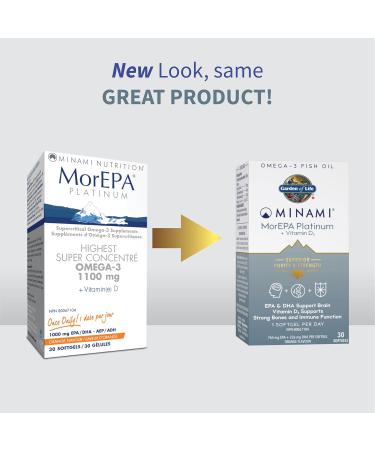 Minami MorEpa Platinum Helps support cognitive health and brain function Omega-3 1100mg & vitamin D3 30 Softgel - Buy Online on SooperMarket.com